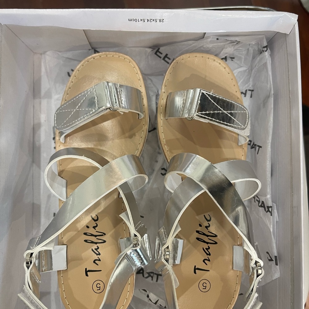 Silver Platform Sandals